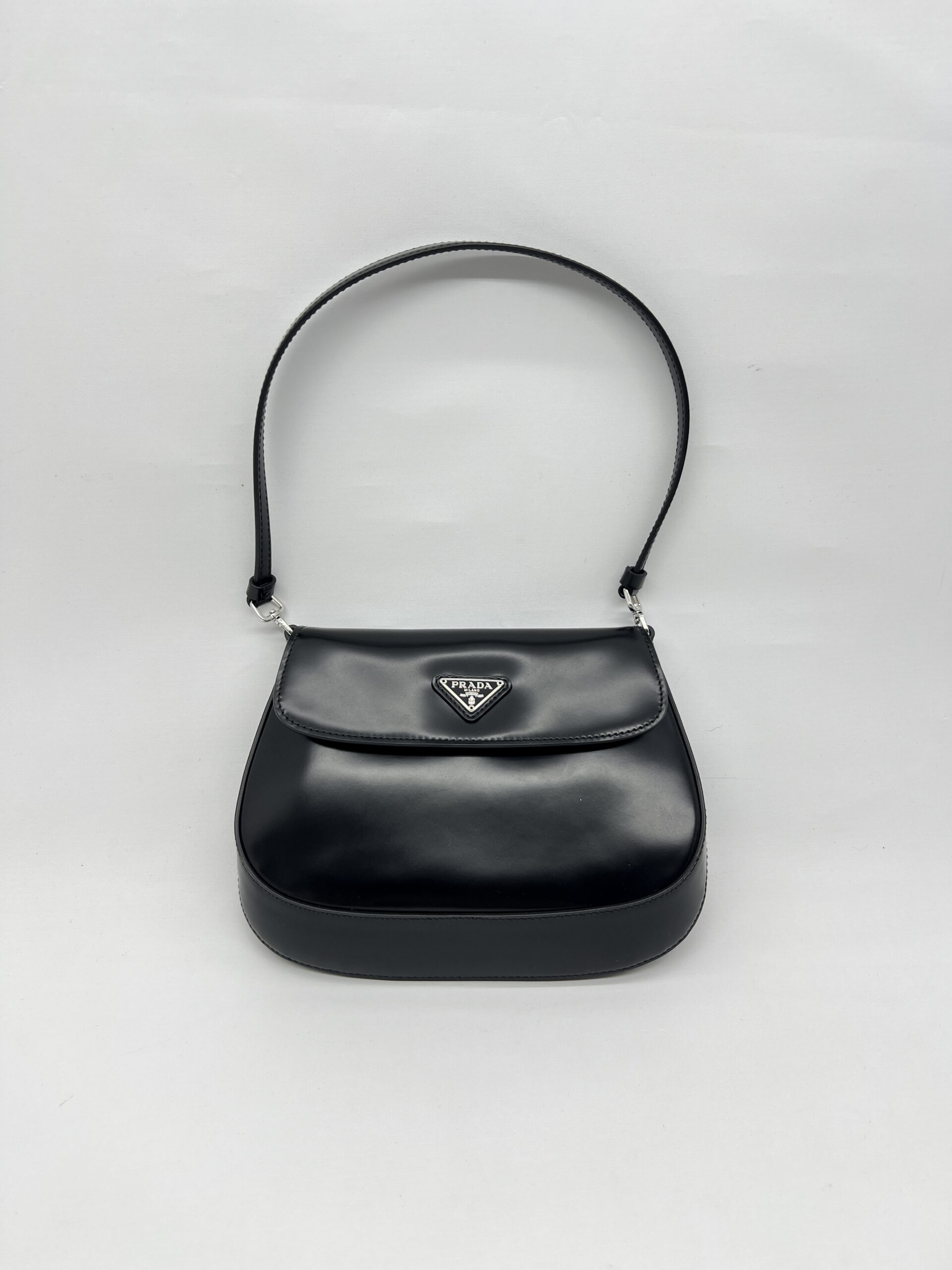 Prada Cleo Flap Shiny Black SHW