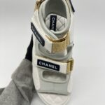 Chanel Gladiator Sandal White Light Grey
