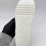 Chanel Gladiator Sandal White Light Grey