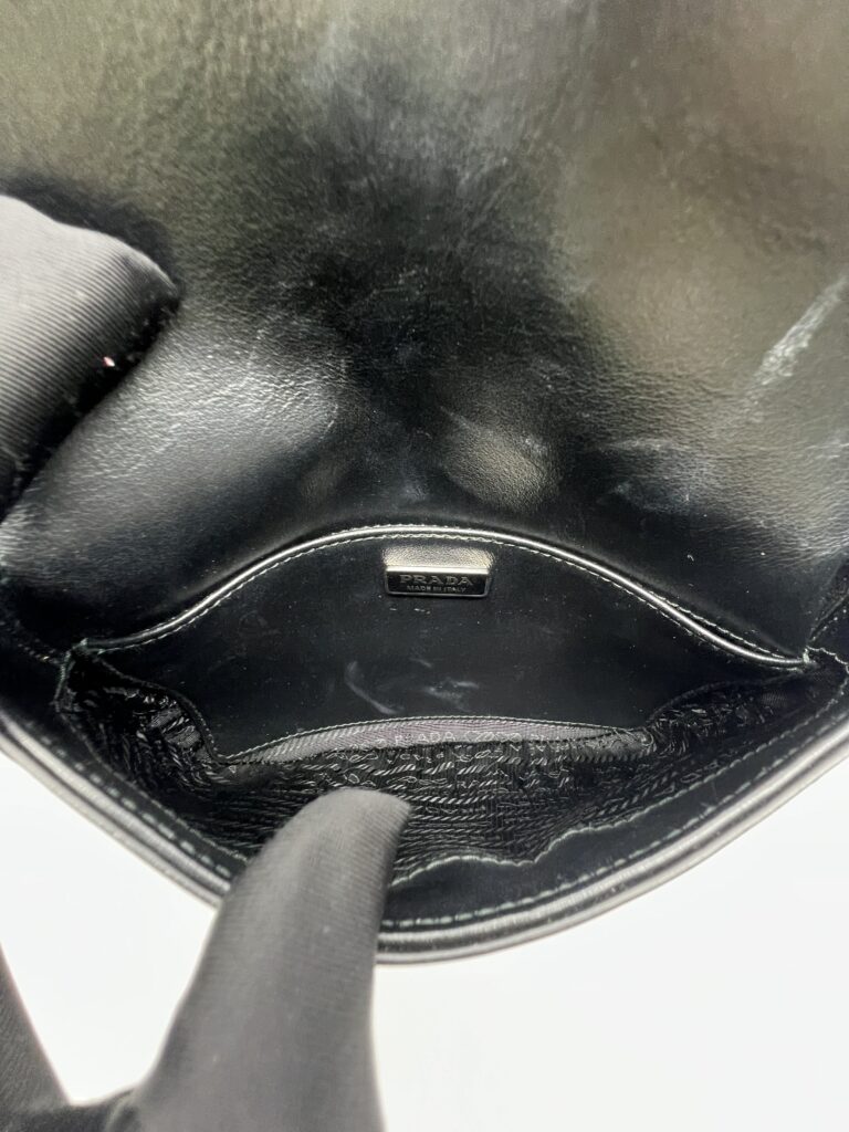 Prada Cleo Flap Shiny Black SHW