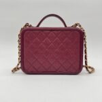 Chanel Filigree Vanity Caviar Maroon GHW