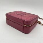 Chanel Filigree Vanity Caviar Maroon GHW