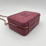 Chanel Filigree Vanity Caviar Maroon GHW