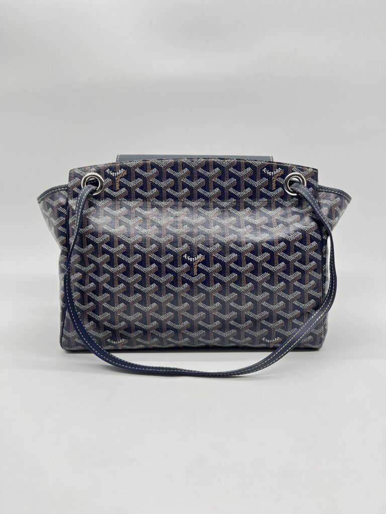 Goyard Rouette  Souple PM Goyardine Bleu Marine SHW