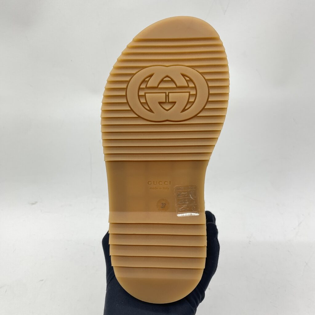 Gucci Platform Rattan Natural Navy GHW