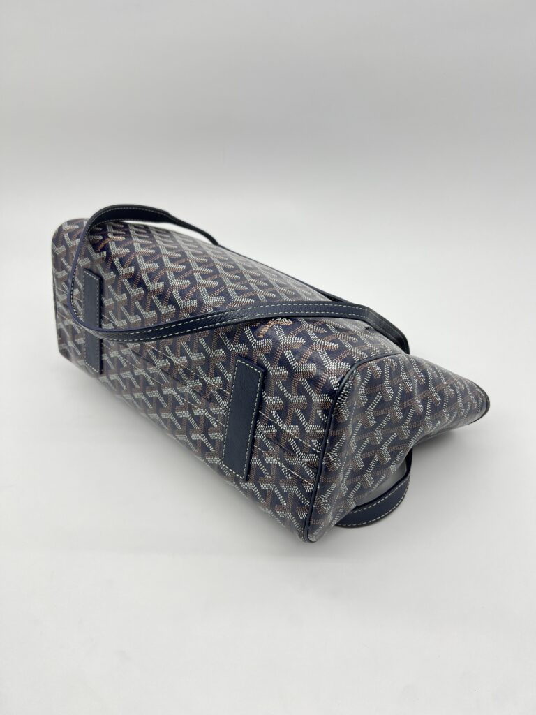 Goyard Rouette  Souple PM Goyardine Bleu Marine SHW