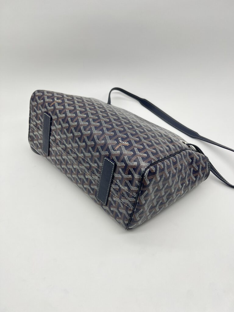 Goyard Rouette  Souple PM Goyardine Bleu Marine SHW