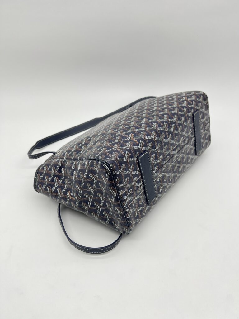 Goyard Rouette  Souple PM Goyardine Bleu Marine SHW