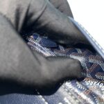 Goyard Rouette  Souple PM Goyardine Bleu Marine SHW