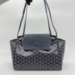 Goyard Rouette  Souple PM Goyardine Bleu Marine SHW