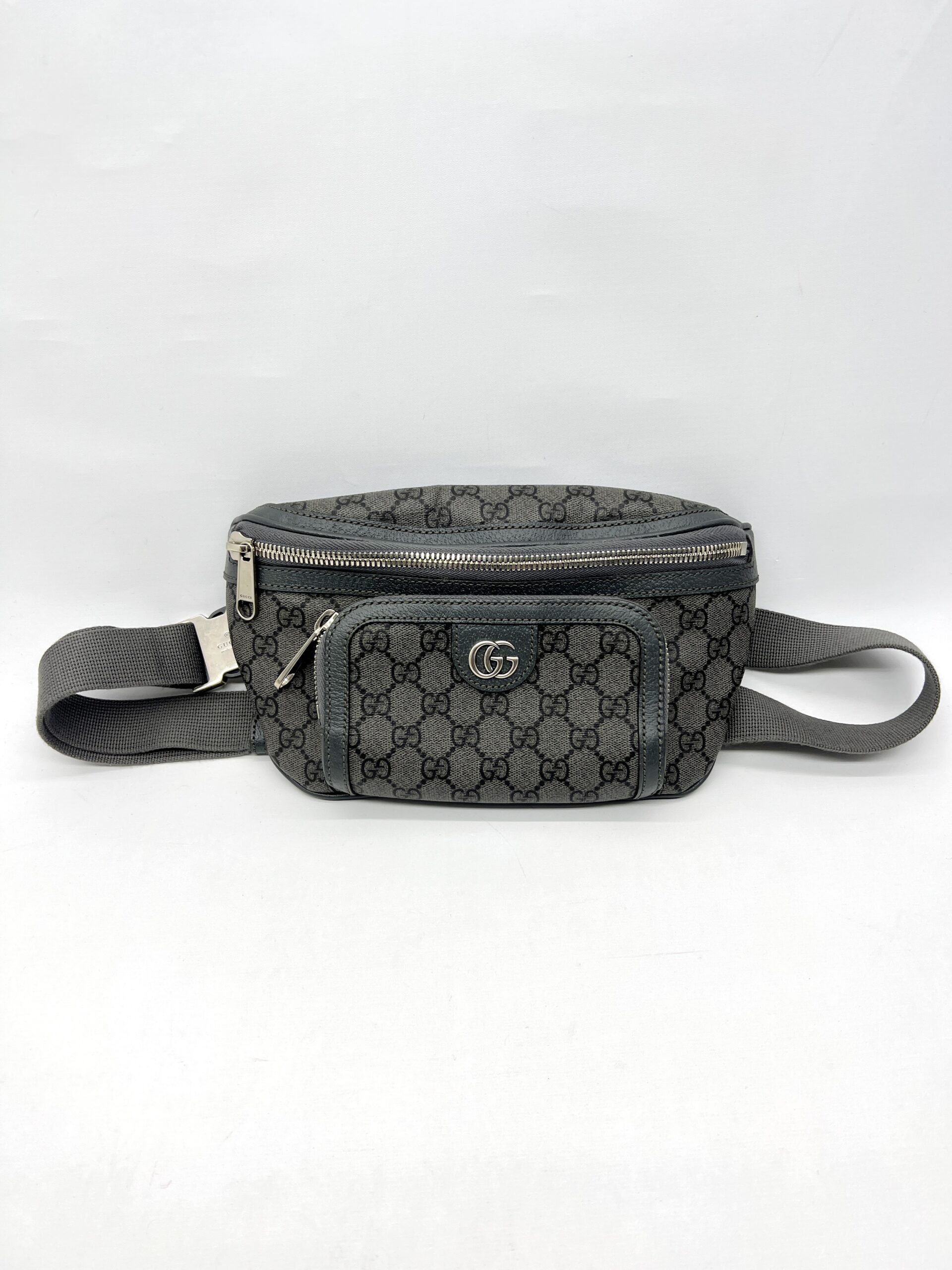 Gucci Ophidia Belt Bag GG Supreme Grey SHW