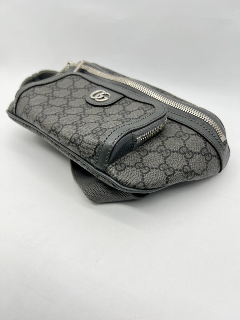 Gucci Ophidia Belt Bag GG Supreme Grey SHW