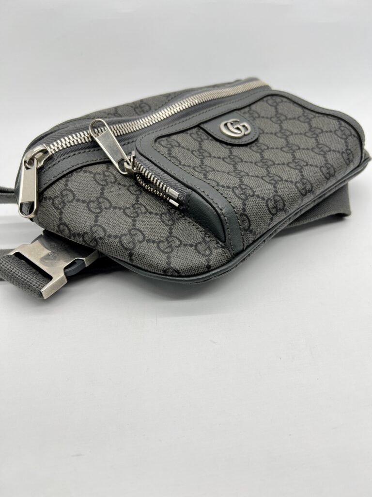 Gucci Ophidia Belt Bag GG Supreme Grey SHW