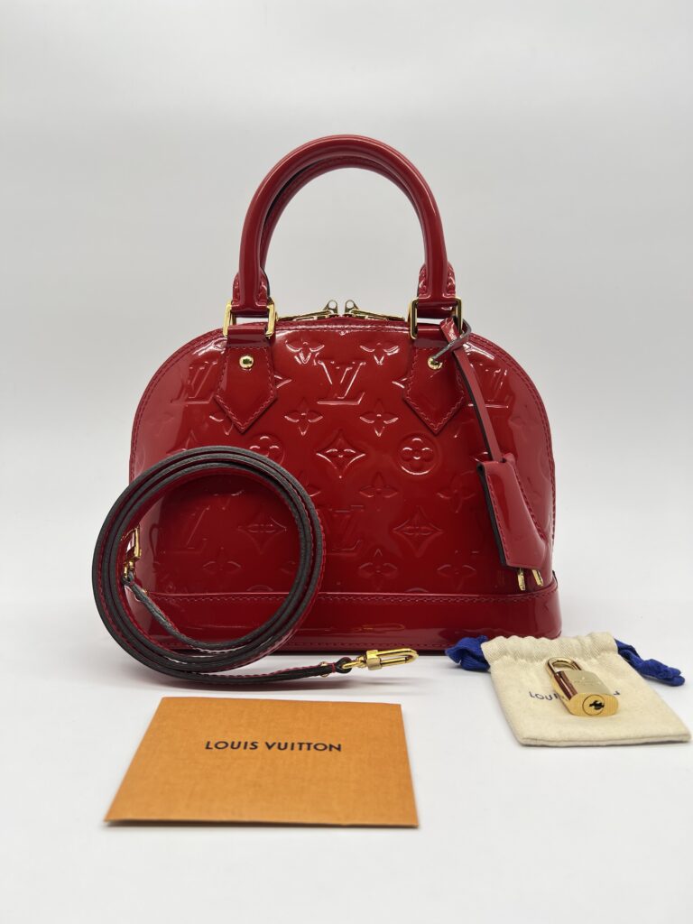 Louis Vuitton Alma BB Patent Monogram Cerise GHW