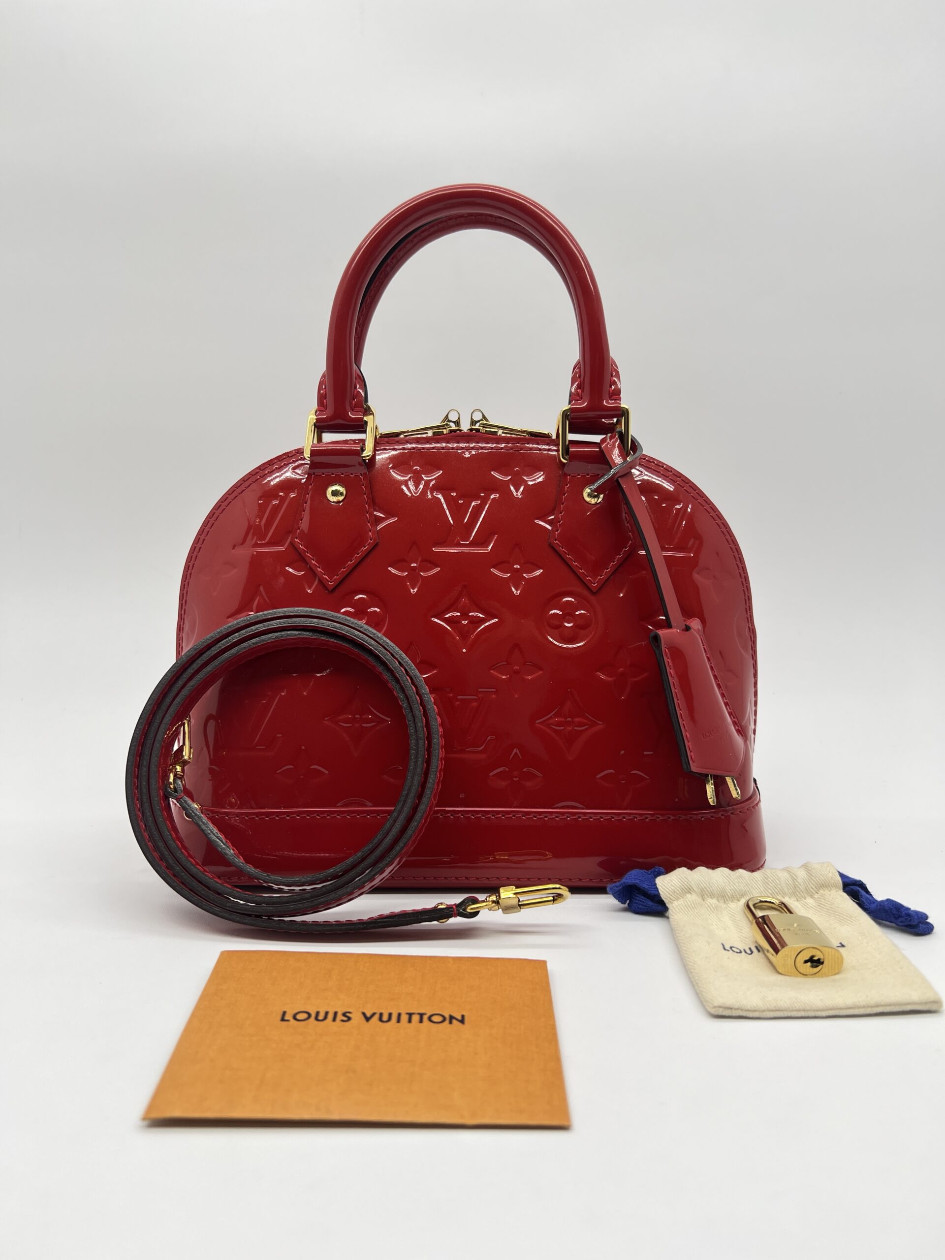 Louis Vuitton Alma BB Patent Monogram Cerise GHW