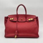 Hermes Birkin 35 Clemence Rouge Casaque GHW