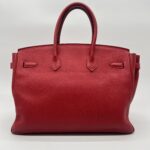 Hermes Birkin 35 Clemence Rouge Casaque GHW
