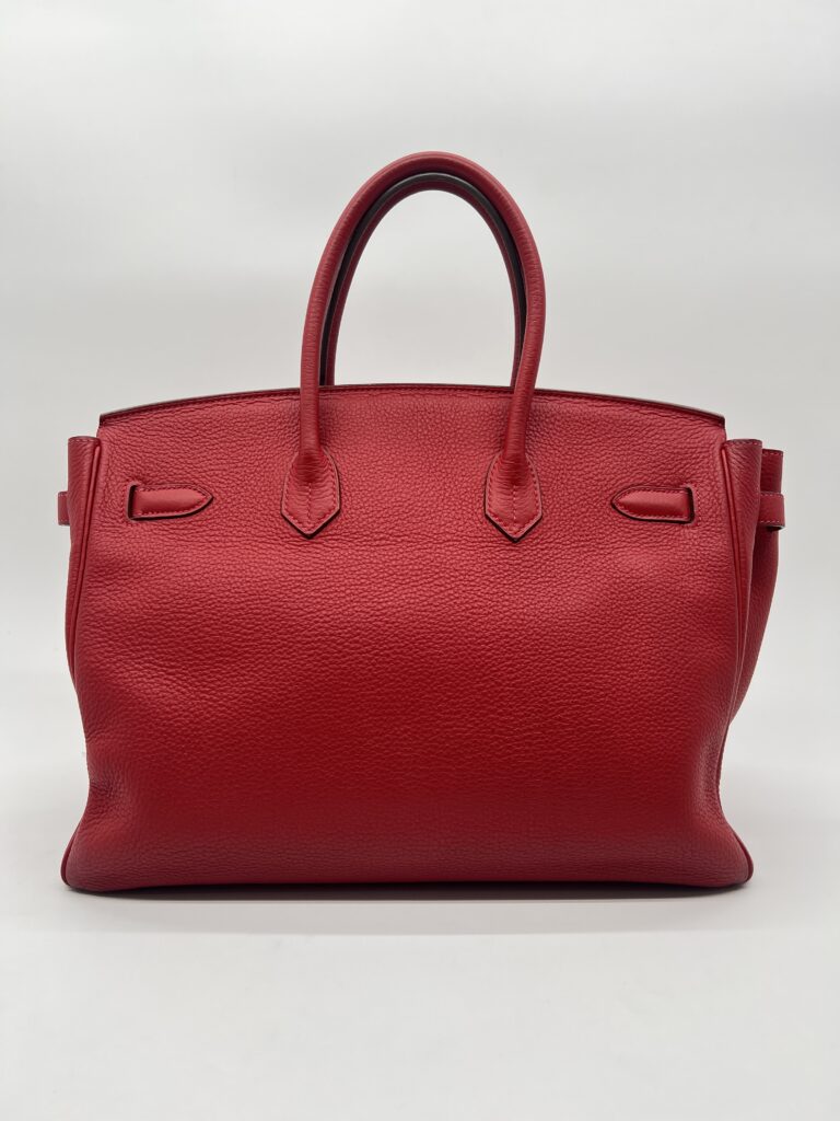 Hermes Birkin 35 Clemence Rouge Casaque GHW