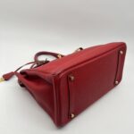 Hermes Birkin 35 Clemence Rouge Casaque GHW