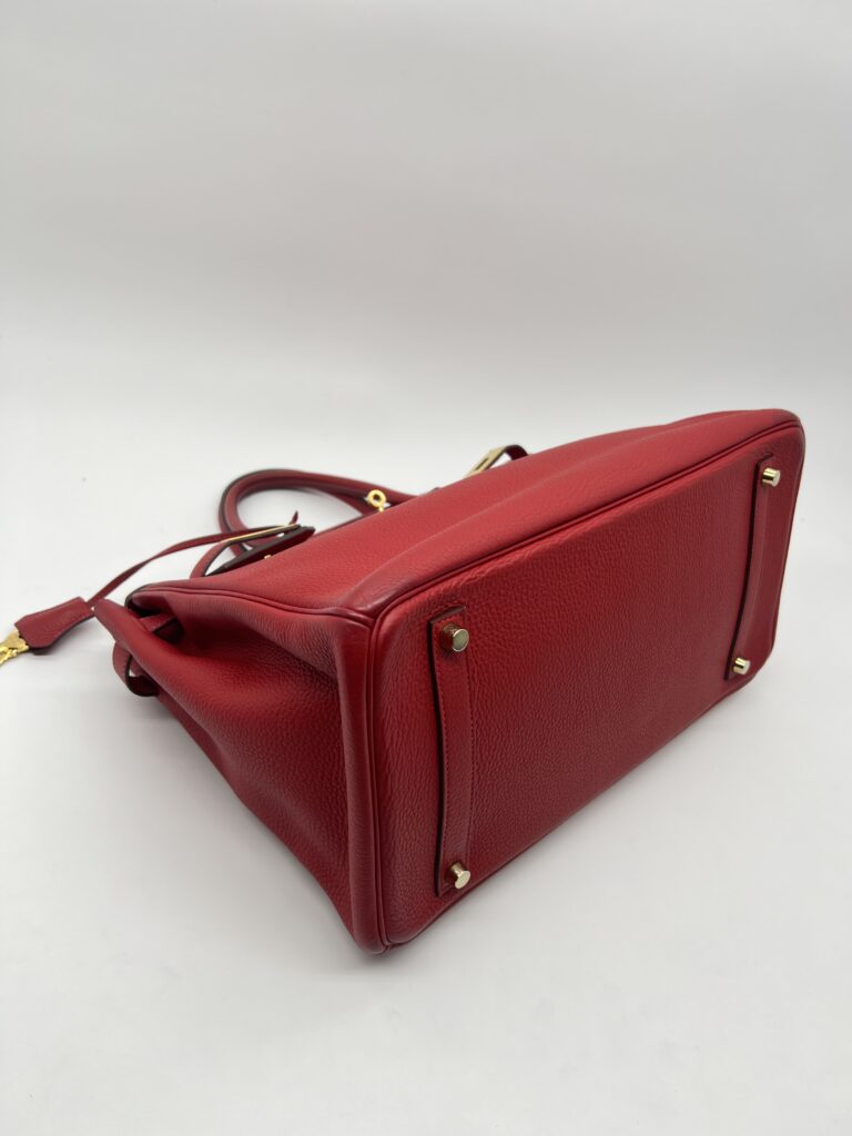 Hermes Birkin 35 Clemence Rouge Casaque GHW