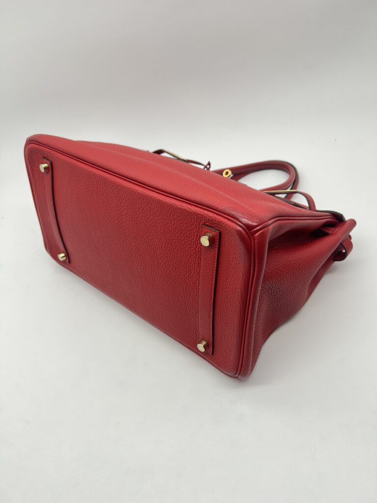 Hermes Birkin 35 Clemence Rouge Casaque GHW
