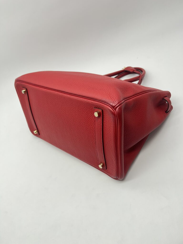 Hermes Birkin 35 Clemence Rouge Casaque GHW