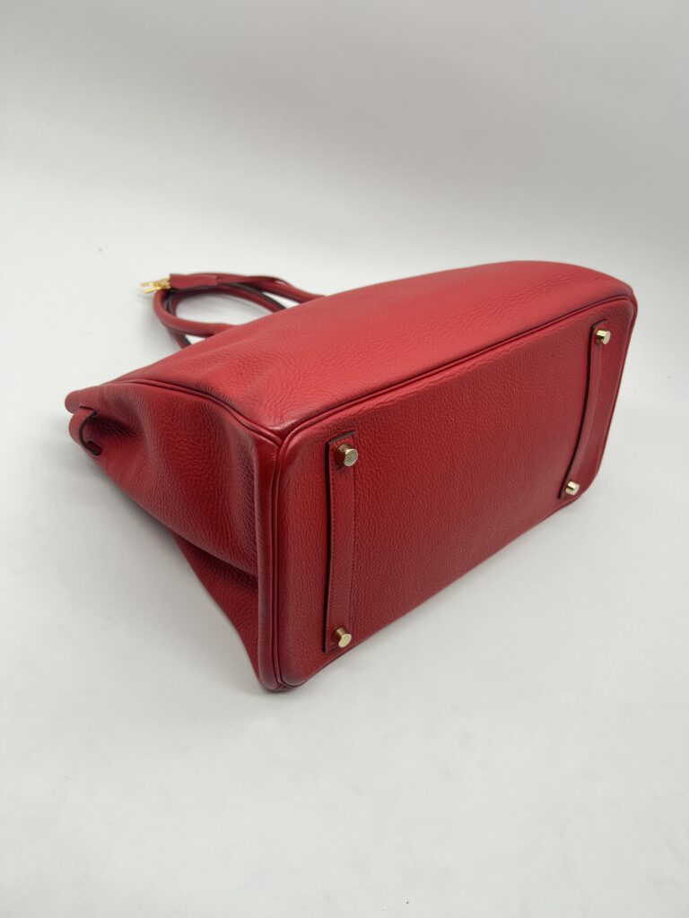 Hermes Birkin 35 Clemence Rouge Casaque GHW