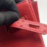 Hermes Birkin 35 Clemence Rouge Casaque GHW