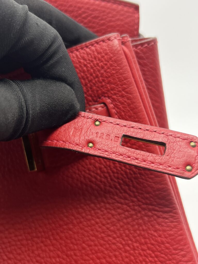 Hermes Birkin 35 Clemence Rouge Casaque GHW