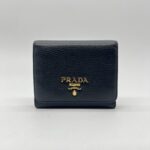 Prada Trifold Wallet Black GHW