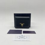 Prada Trifold Wallet Black GHW