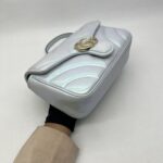 Gucci Marmont Flap Small Matelasse Iridescent Light Blue GHW