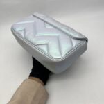 Gucci Marmont Flap Small Matelasse Iridescent Light Blue GHW