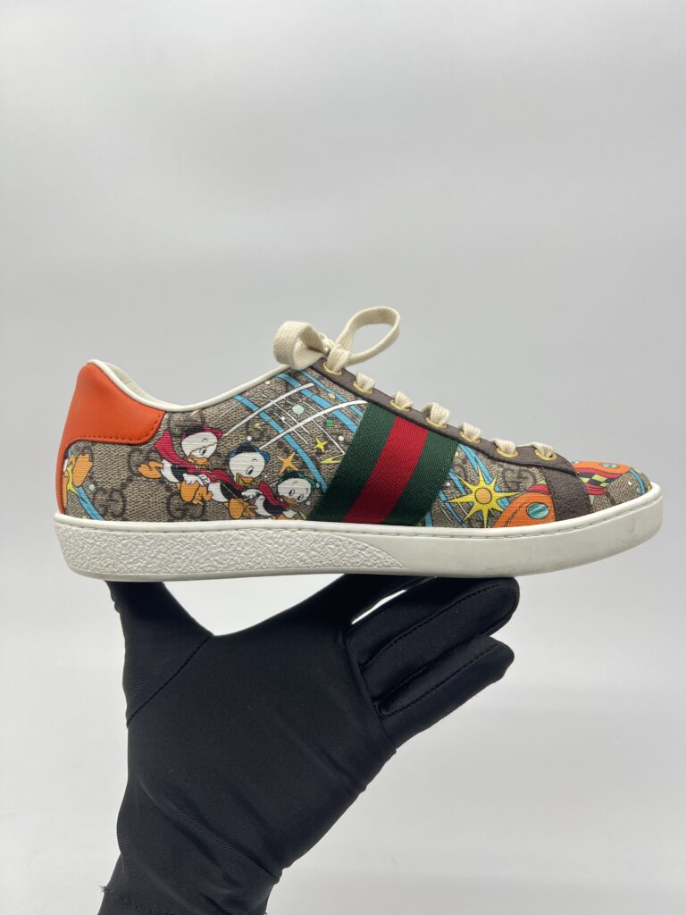 Gucci X Disney Ace Donald Duck Beige Printed
