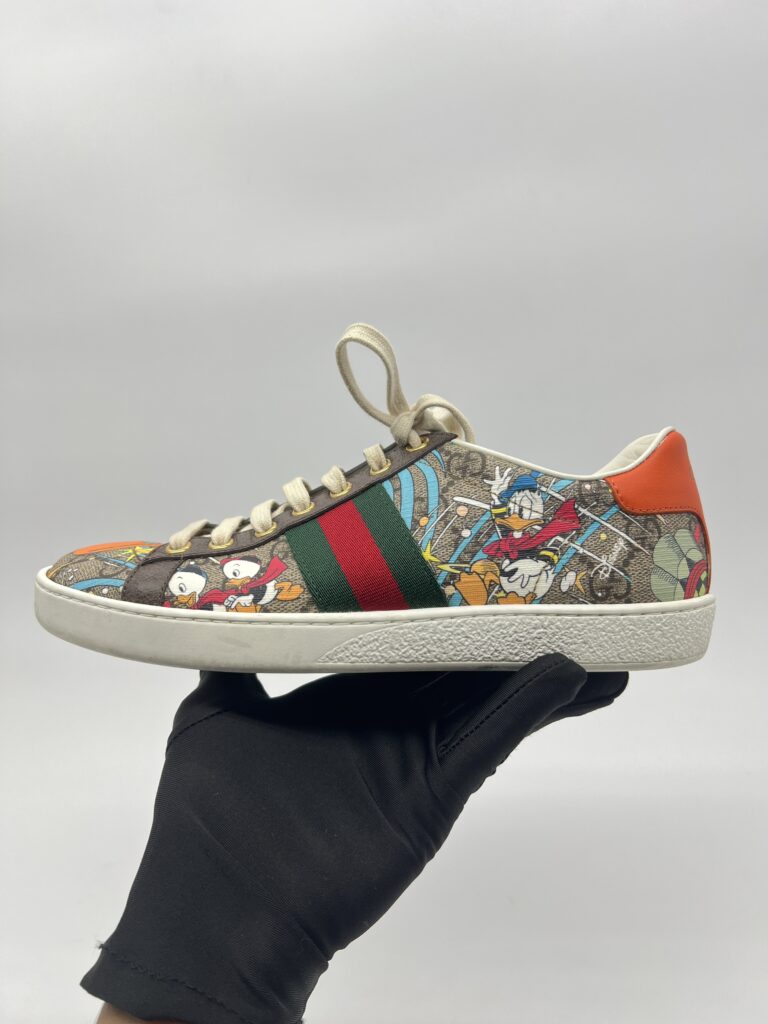 Gucci X Disney Ace Donald Duck Beige Printed