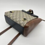 Gucci Mini Padlock Backpack GG Supreme Black Brown GHW