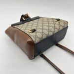 Gucci Mini Padlock Backpack GG Supreme Black Brown GHW