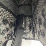 Dior Mini Book Tote Leopard Canvas Grey