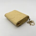 Dior Lady D Lotus Trifold Lambskin Pastel Yellow GHW