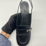 Hermes Infinie Slingback Noir PHW