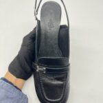 Hermes Infinie Slingback Noir PHW