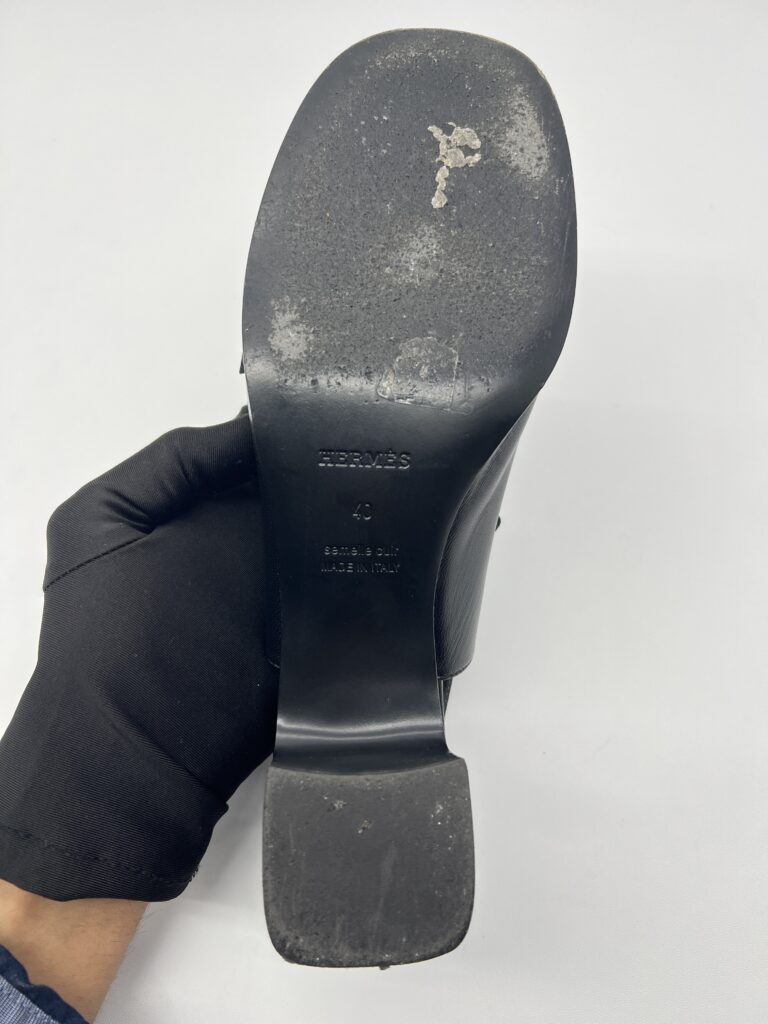 Hermes Infinie Slingback Noir PHW