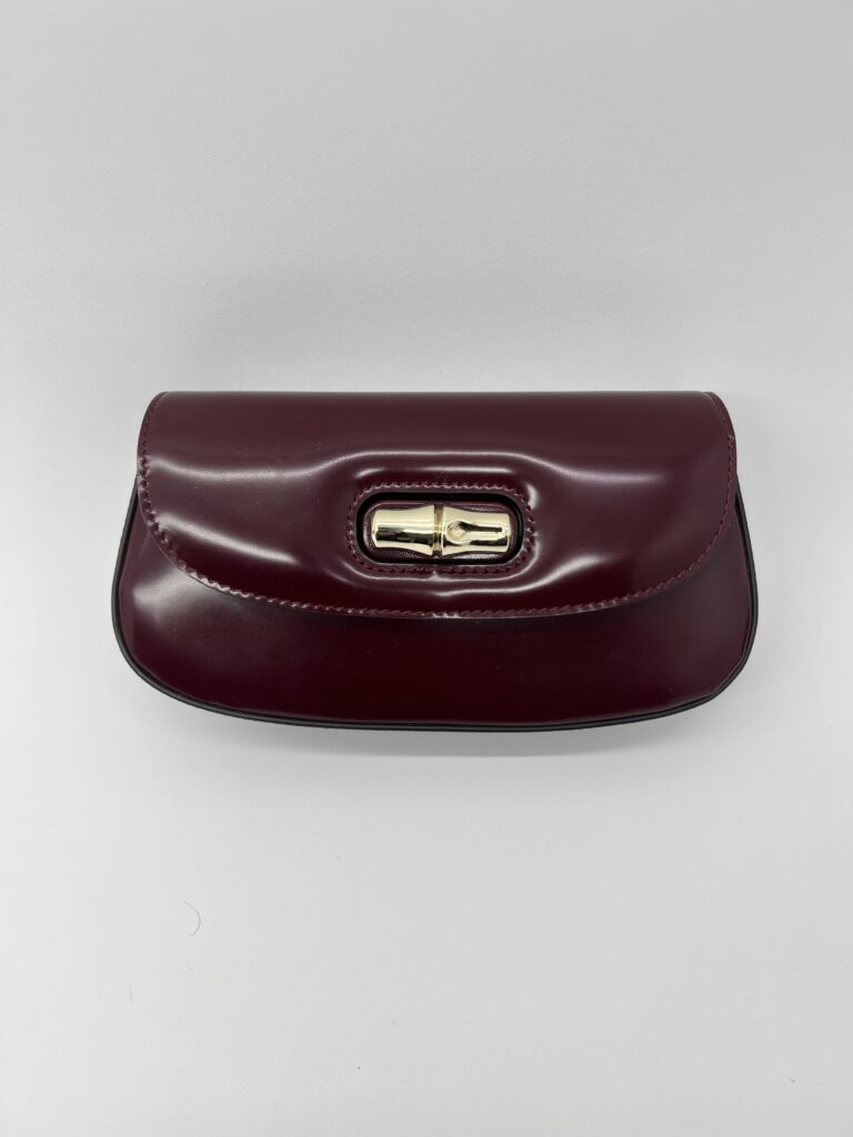 Gucci Mini Bamboo Dark Red Maroon