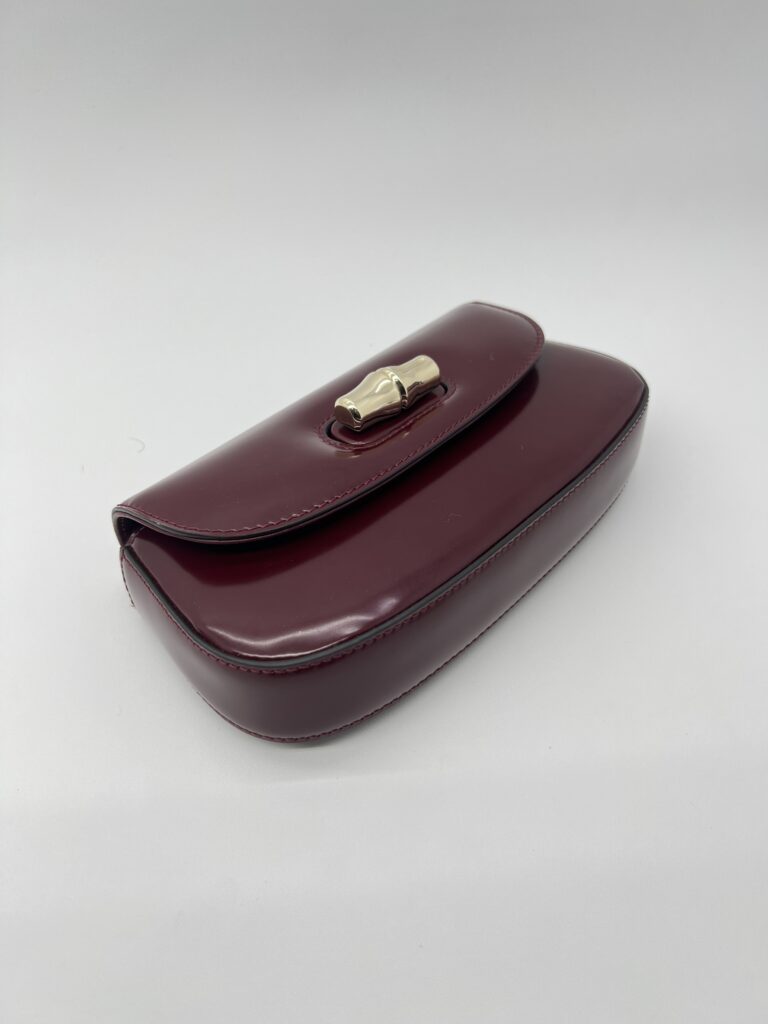 Gucci Mini Bamboo Dark Red Maroon