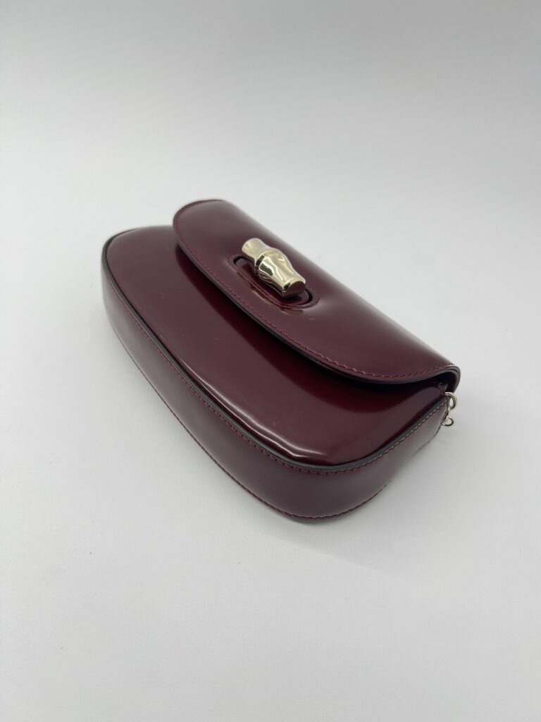 Gucci Mini Bamboo Dark Red Maroon