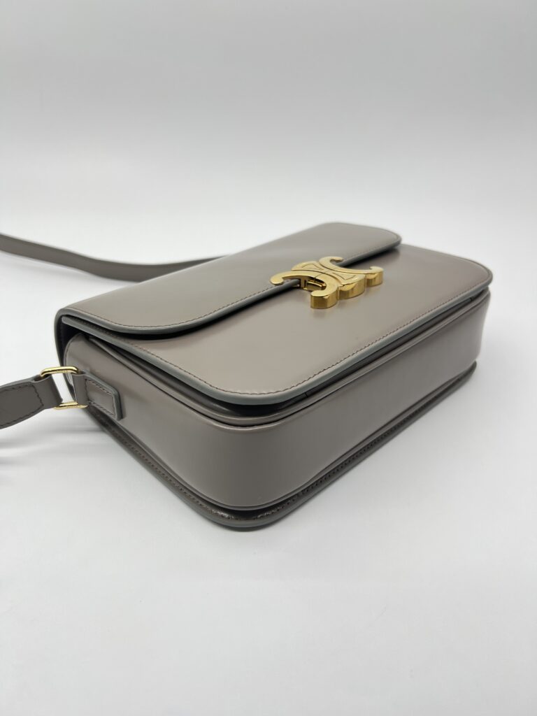 Celine Classique Triomphe Shiny Calfskin Grey GHW