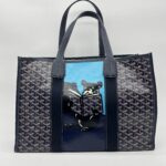 Goyard Villette Tote Bulldog Goyardine Bleu Marine
