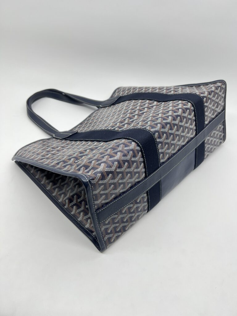 Goyard Villette Tote Bulldog Goyardine Bleu Marine