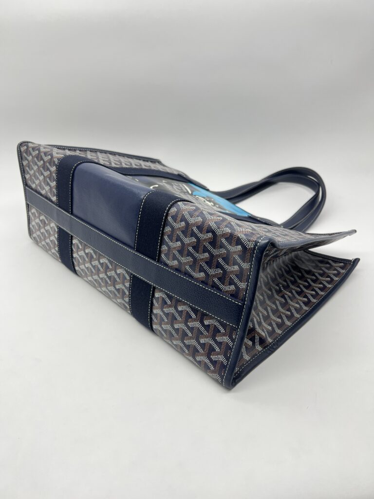 Goyard Villette Tote Bulldog Goyardine Bleu Marine