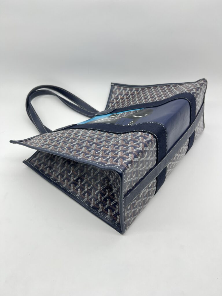 Goyard Villette Tote Bulldog Goyardine Bleu Marine